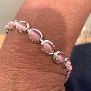 Sterling silver rose tone bracelet